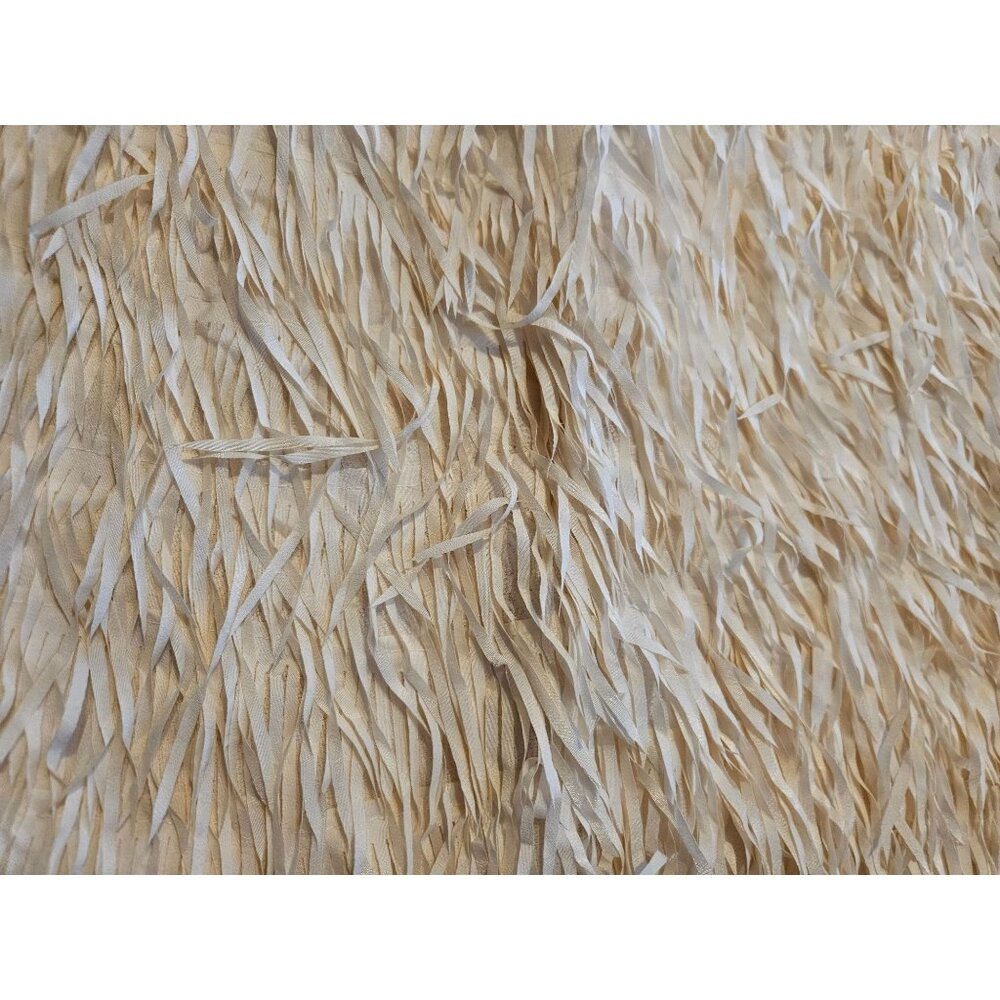 POL Cream Fringe Flapper Festival Coastal Cowgirl Lined Mini Skirt Women S - Picture 4 of 7